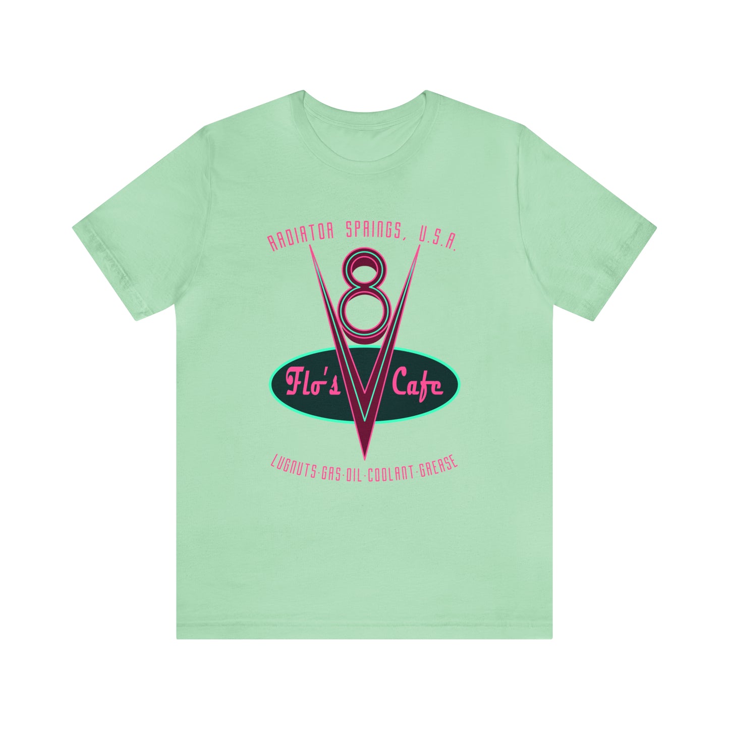 Flo Logo Shirt, Flo’s Cafe Radiator Springs, U.S.A. T-Shirts, Pixar Cars Costume