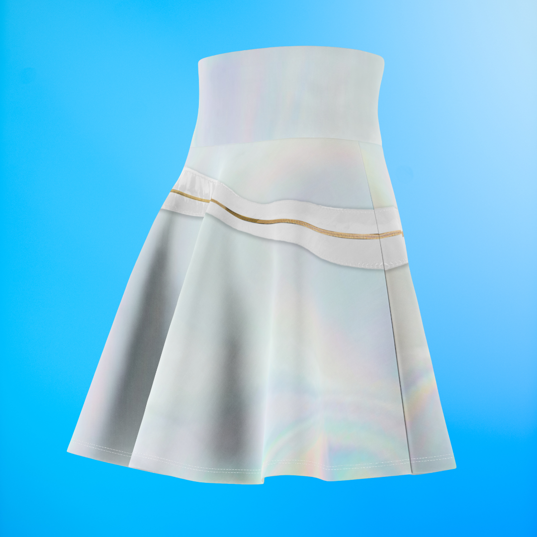 Korean Girl Group White Golden Skirt, Kpop IdoI Girl Group Inspired Cosplay Costume