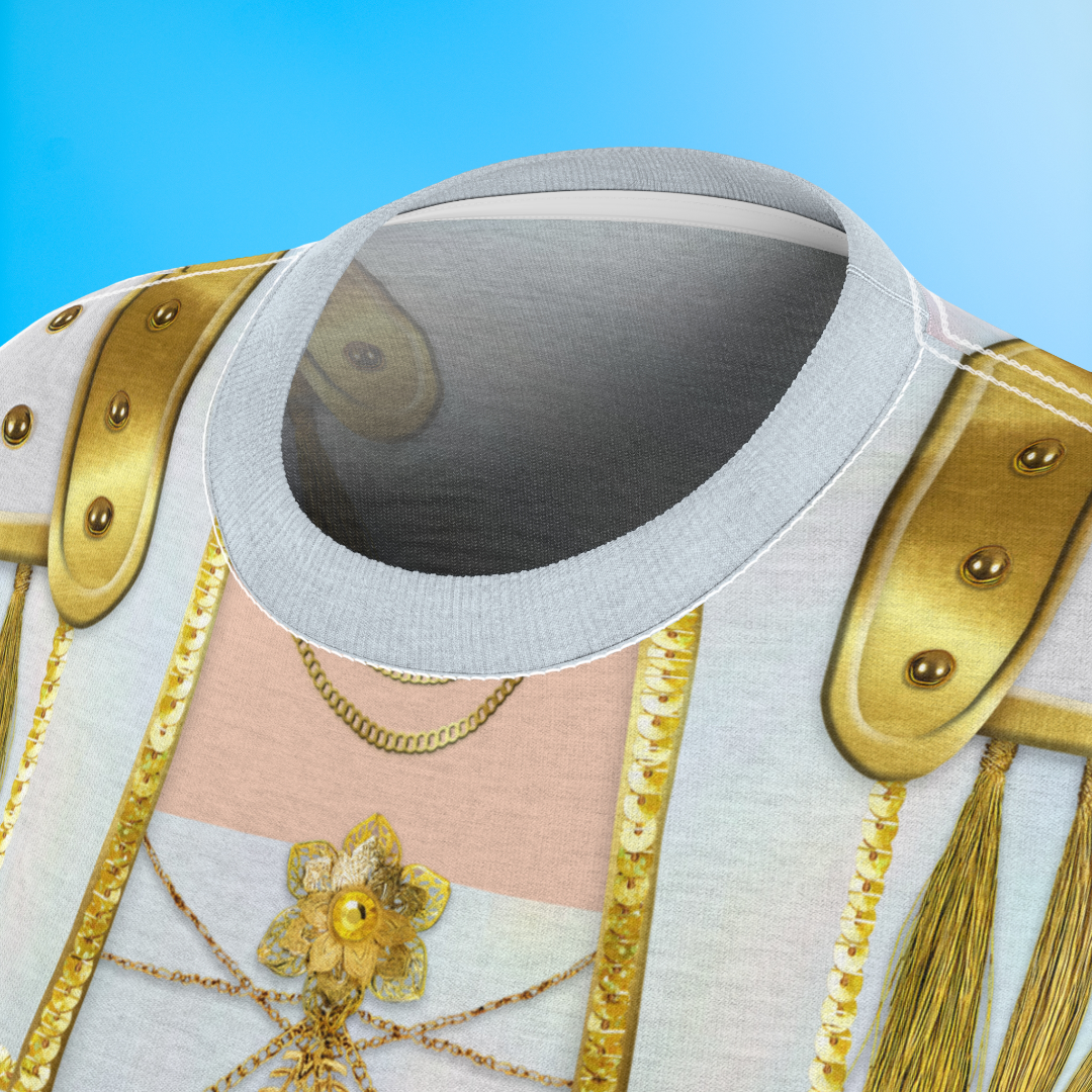 Korean Girl Group White Golden Women's Shirt, Kpop IdoI Girl Group Inspired Cosplay Costume