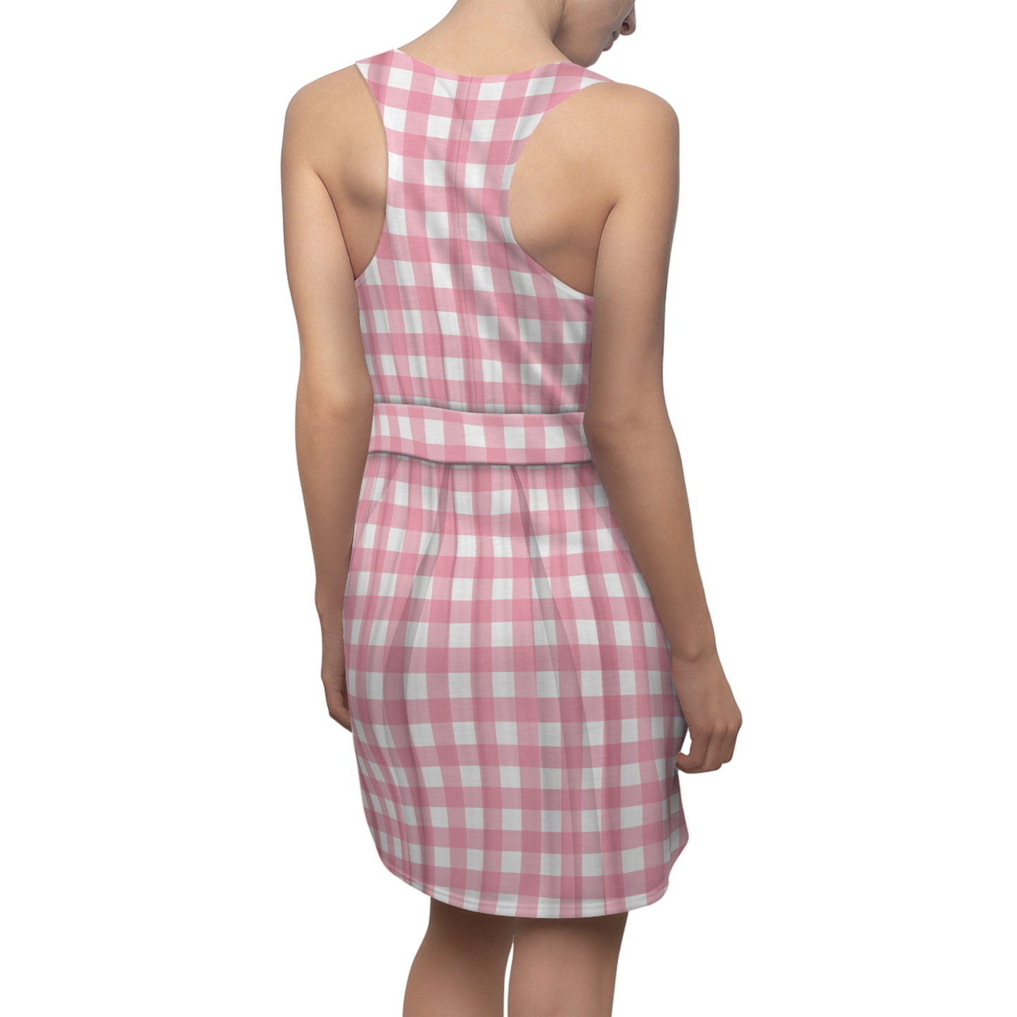 Margot Pink and White Plaid Dress, Doll Movie Costume