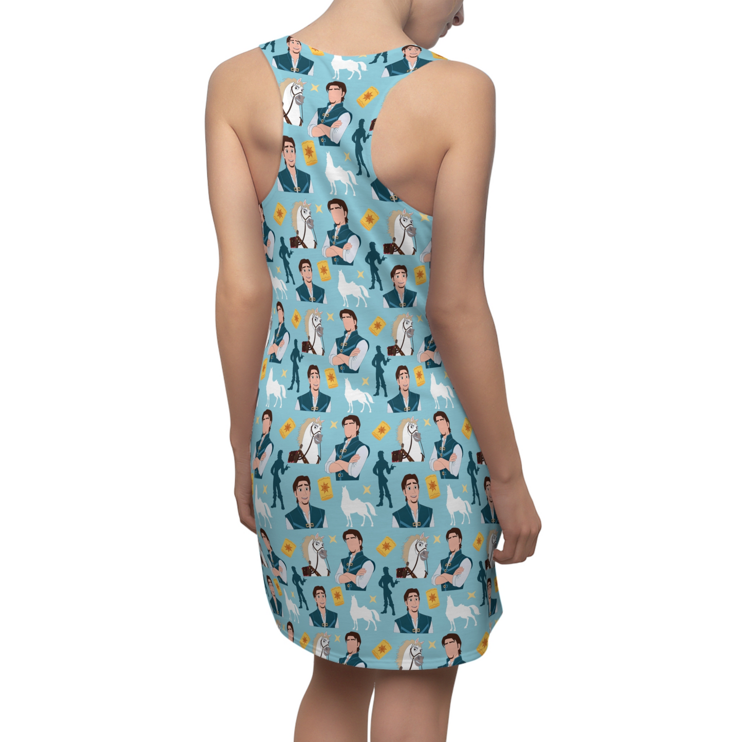 Disney Dress, Disney Prince Pattern Blue Outfit, Flynn Rider Maximus Horse Women's Dress, Tangled Dress, Disney Magic Kingdom Adult Outfits
