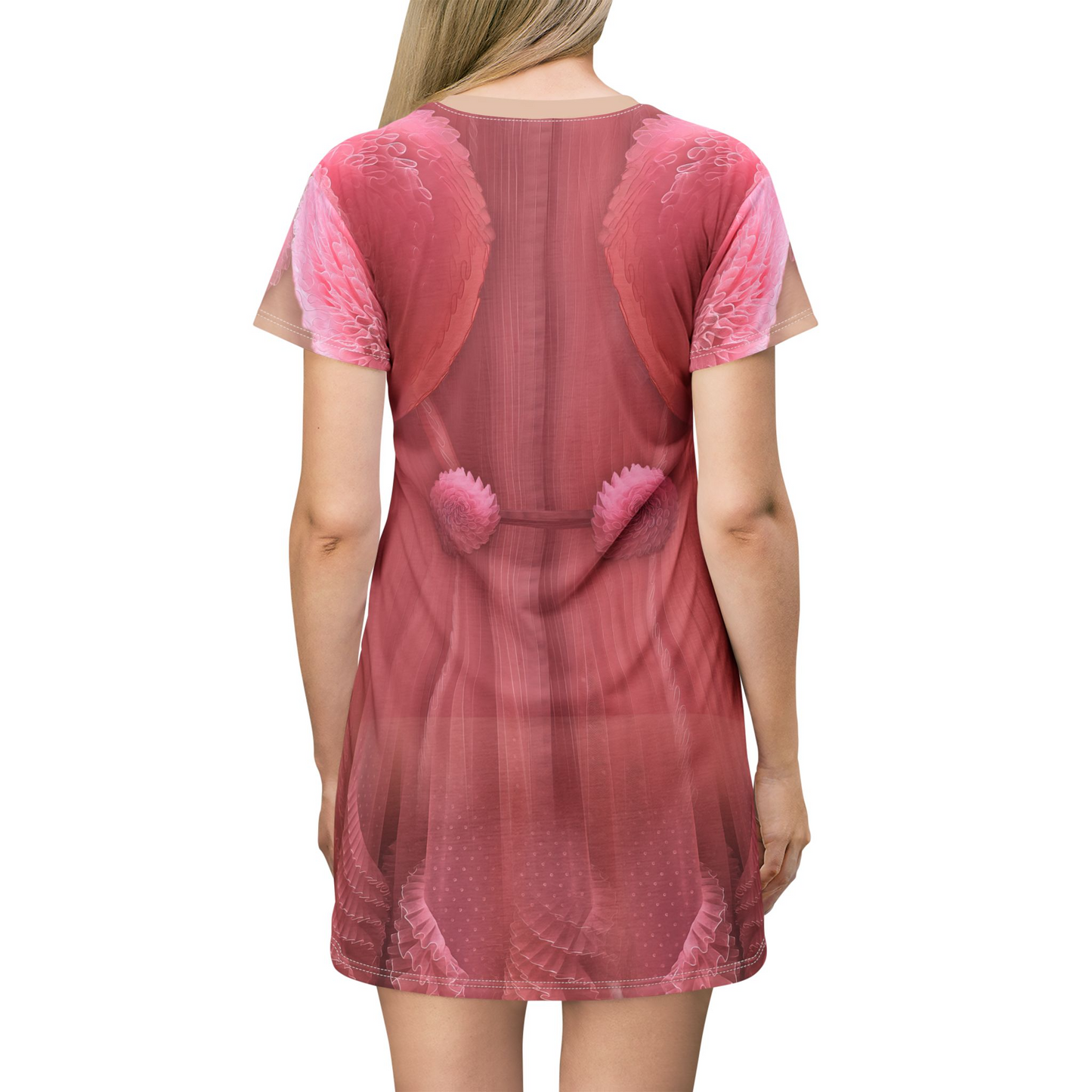 Glinda Pink Sleepwear Short Sleeve Dress, Wicked Character Inspired Costume