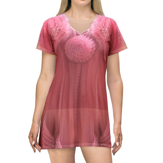 Glinda Pink Sleepwear Short Sleeve Dress, Wicked Character Inspired Costume