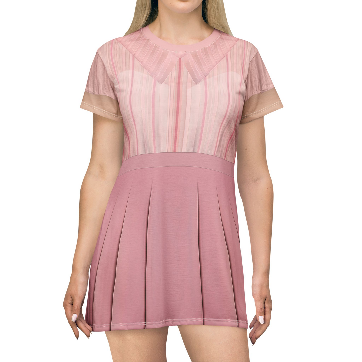 Glinda Defying Gravity Short Sleeve Dress, Wicked Character Inspired Costume