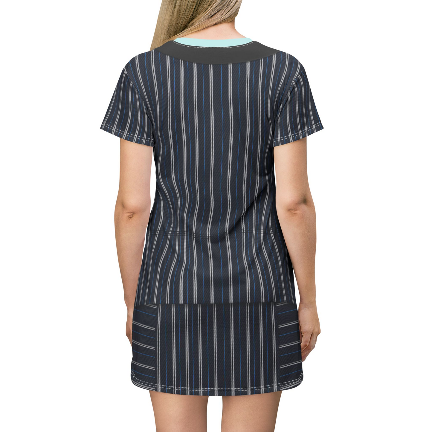 Elphaba Black Striped Shiz Uniform Short Sleeve Dress, Wicked Character Inspired Costume
