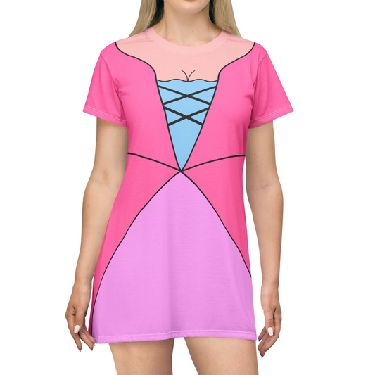 Katrina Van Tassel Short Sleeve Dress, Adventures of Ichabod and Mr. Toad Costume