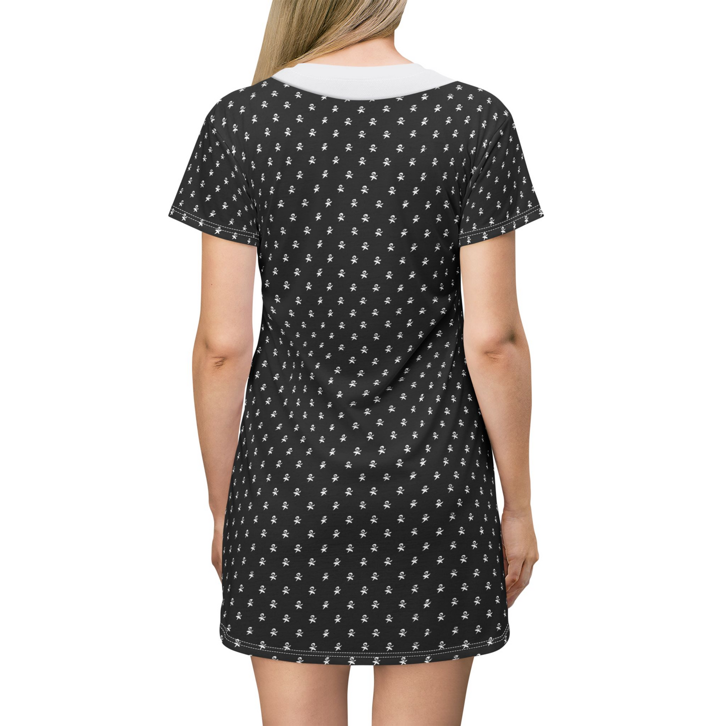 Addams Daughter Polka Dot Short Sleeve Dress, Halloween Comedy Movies Costume