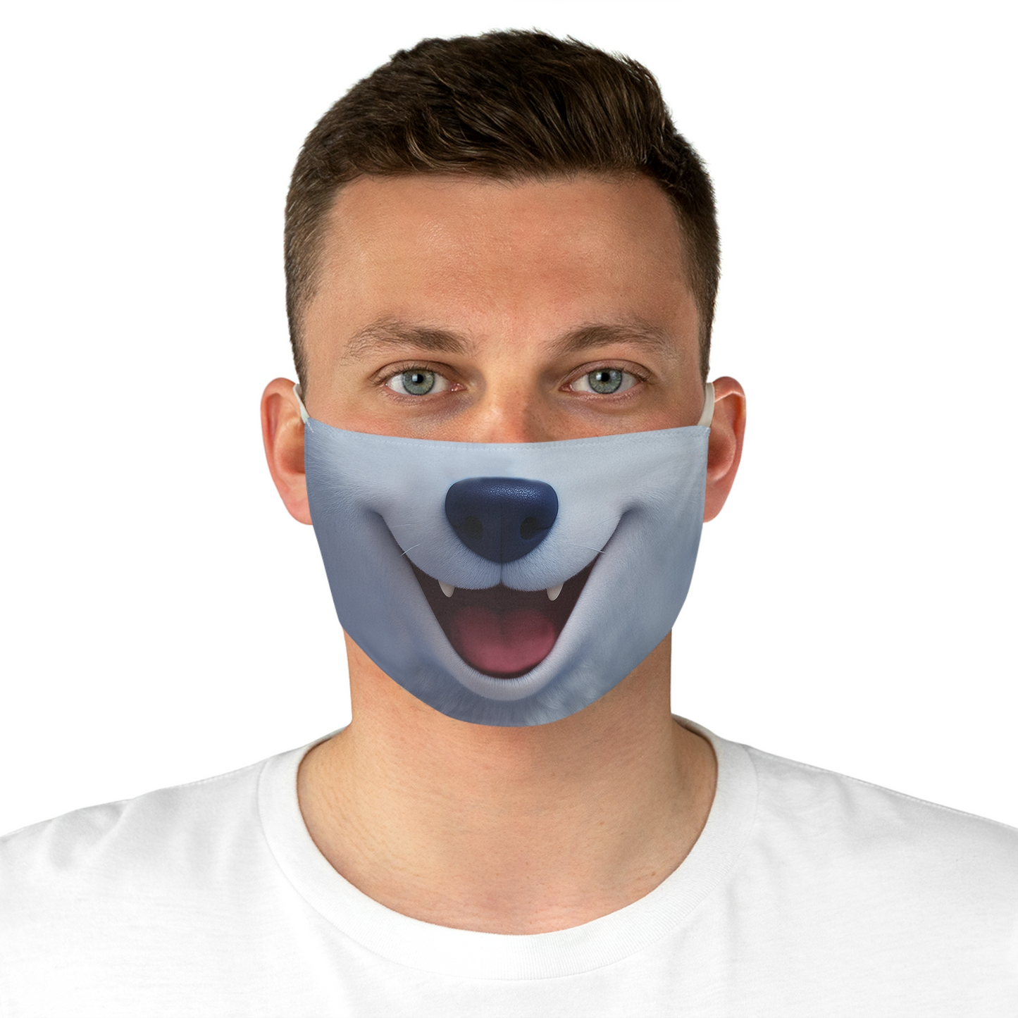 Booster Blue Husky Colth Face Mask, RoboGobo Inspired Costume