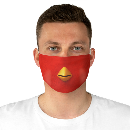 Wingo Red Bird Colth Face Mask, RoboGobo Inspired Costume