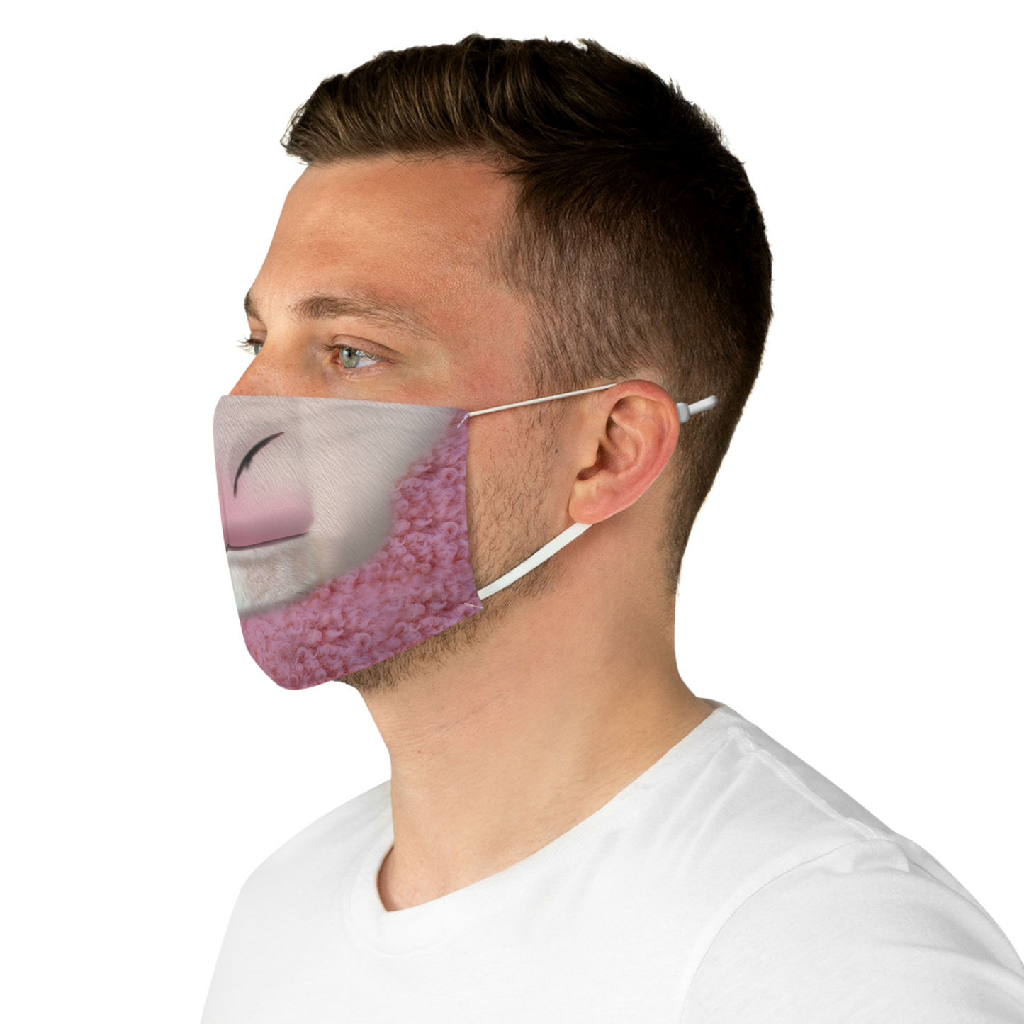Pink Sheep Colth Face Mask, The Overworld Animal Character Inspired Costume