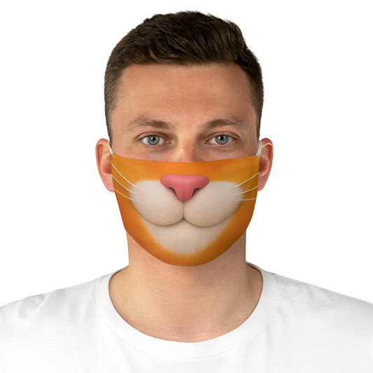 Allie Orange Cat Colth Face Mask, RoboGobo Inspired Costume