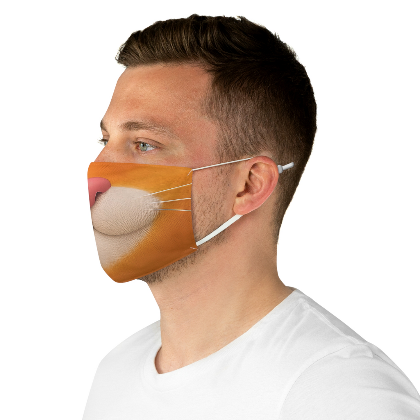 Allie Orange Cat Colth Face Mask, RoboGobo Inspired Costume