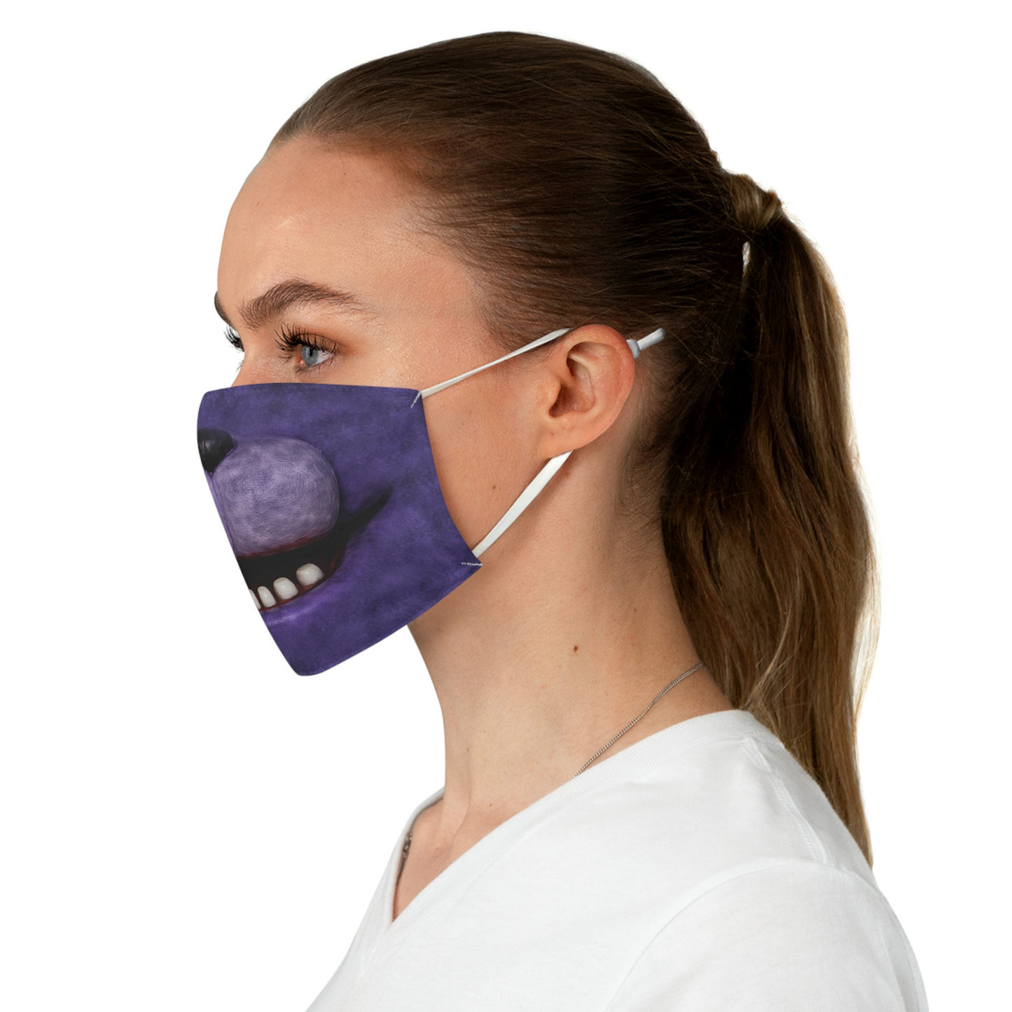 Rabbit Animatronic Purple Face Mask, FNAF Costume