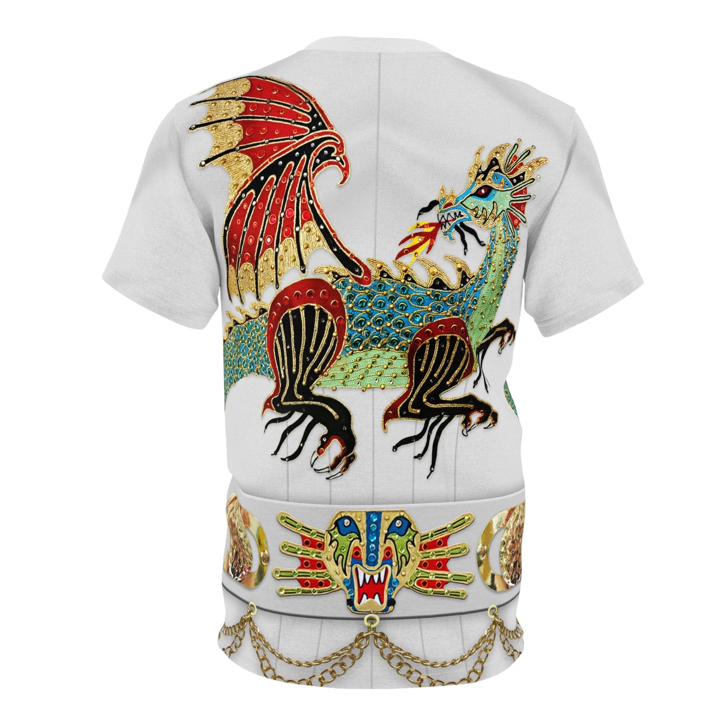 King of Rock Chinese Dragon Shirt, Rock and Roll Legend Singer Inspired Costume