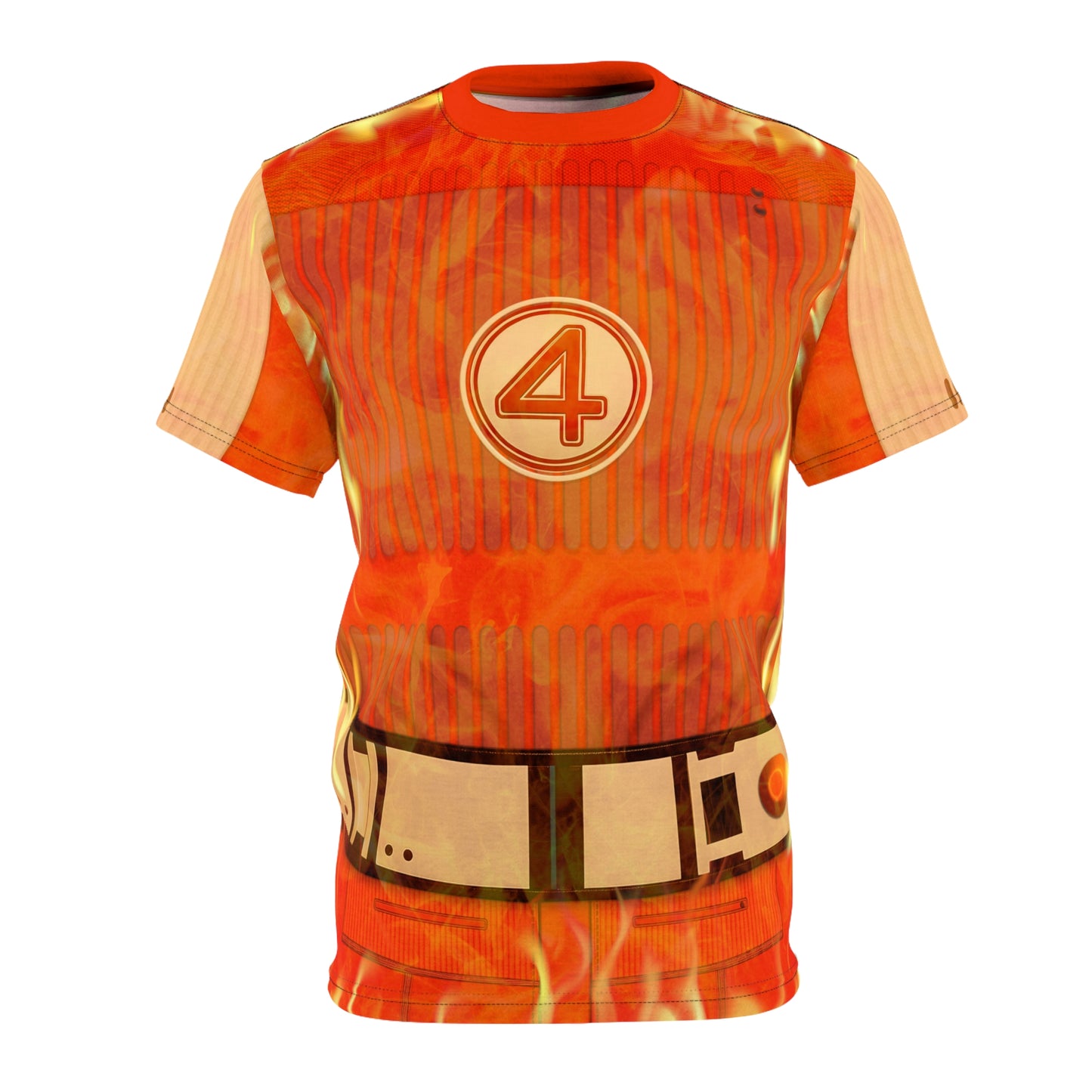 Human Torch Flame On Shirt, The Fantastic Four Character Inspired Costume
