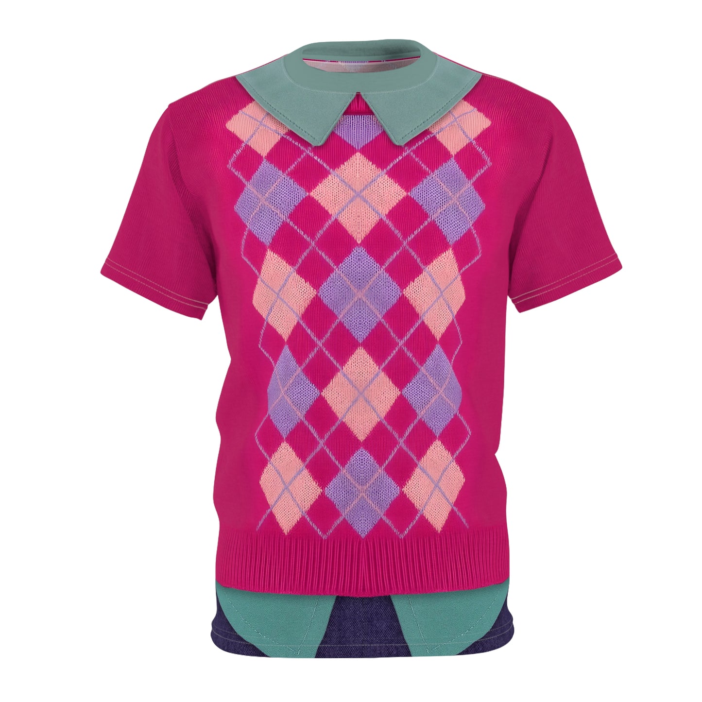 Boys Band Kpop Pink Argyle Shirt, Boy Band Korea Group Costume