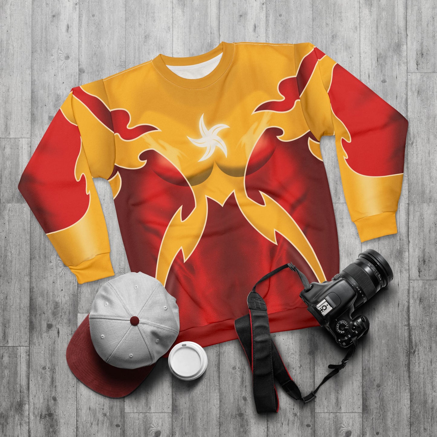 Firestar Long Sleeve Shirt, Marvel Character Inspired Costume
