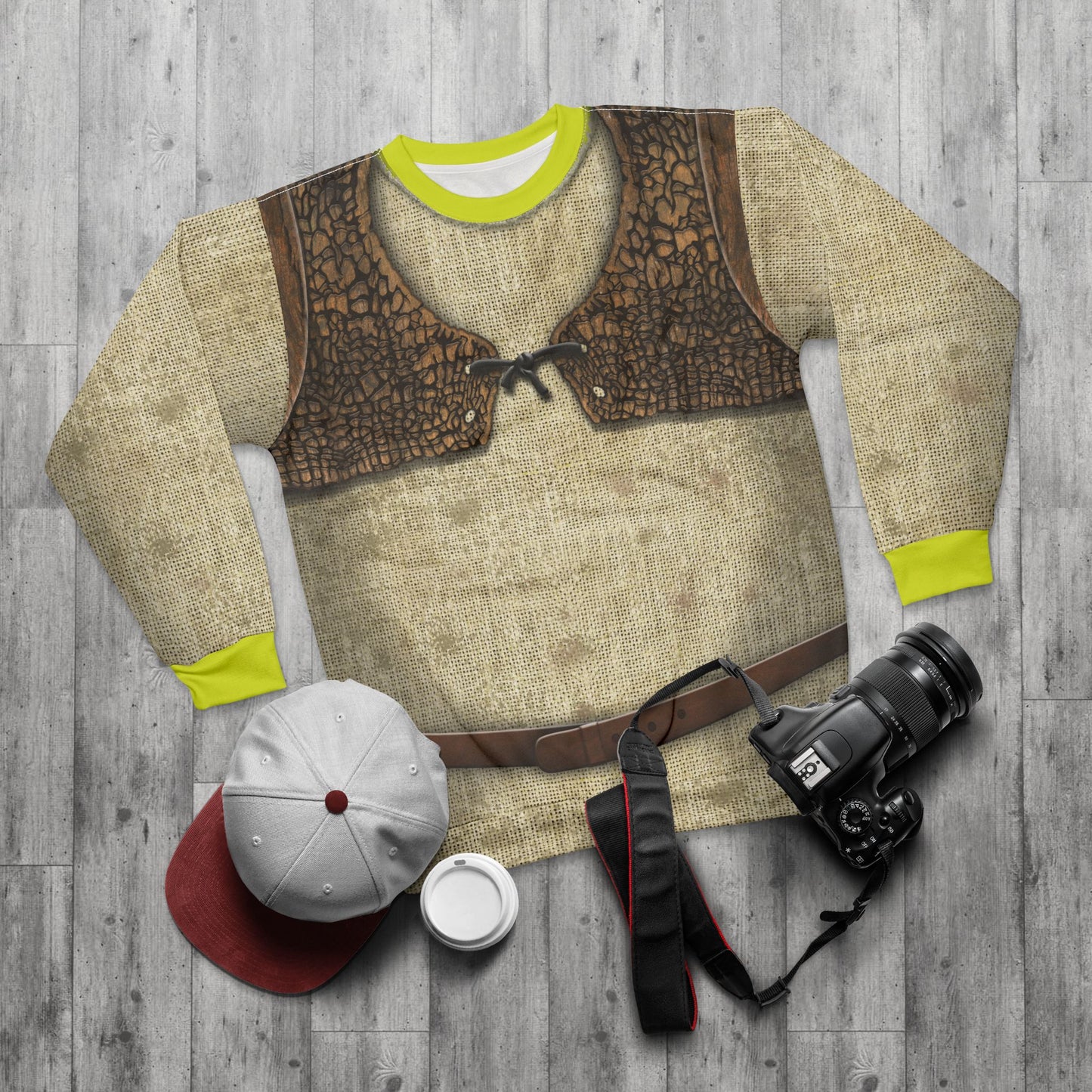 Green Giant Ogre Long Sleeve Shirt, Kingdom Far Far Away Costume