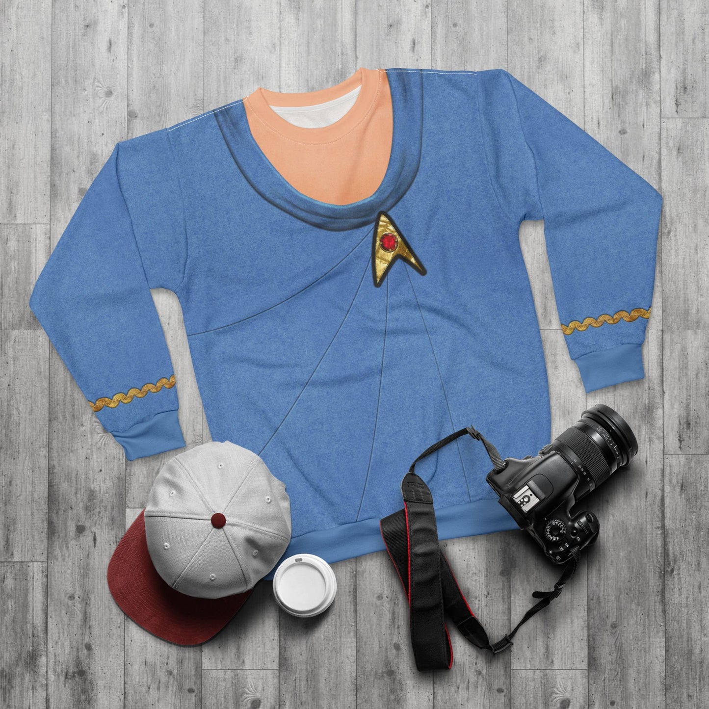 Starfleet Officer Blue Long Sleeve Shirt, Starships Costume