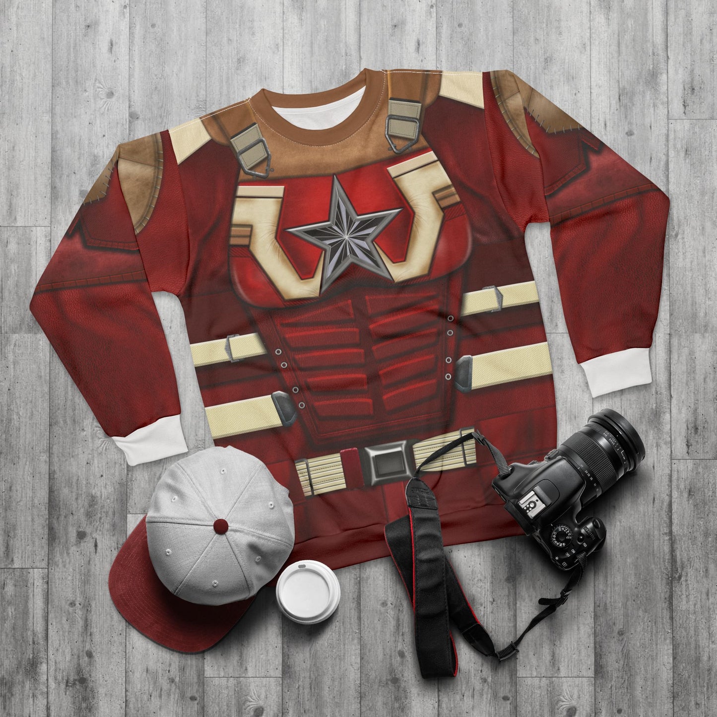 Red Guardian Long Sleeve Shirt, Thunderbolts Character Costume