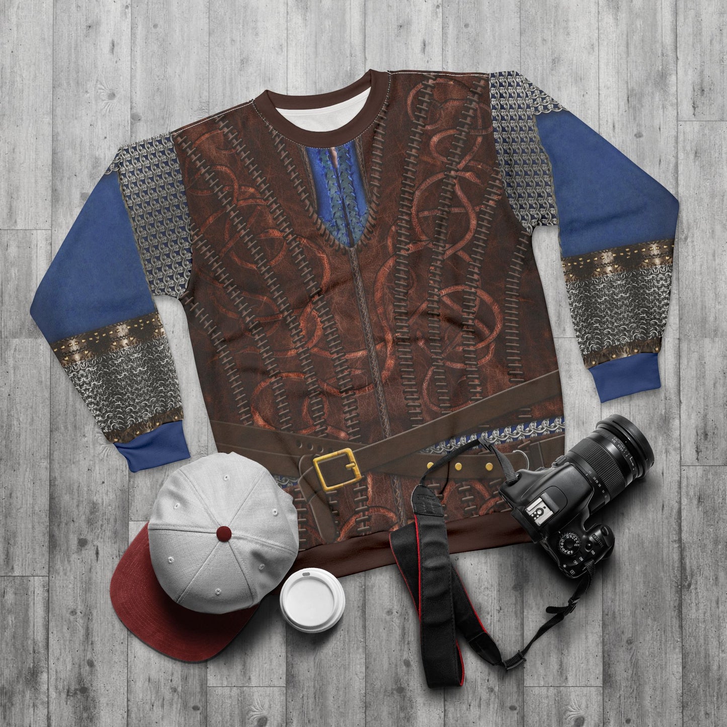 Viking Ver.2 Long Sleeve Shirt, Medieval Chainmail Armor Costume