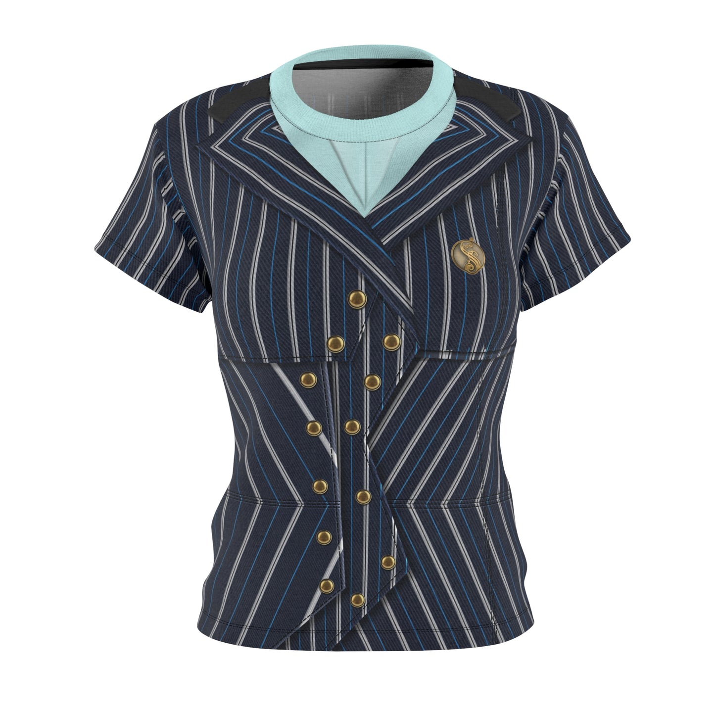Elphaba Black Striped Shiz Uniform Women's Shirt, Wicked Character Inspired Costume