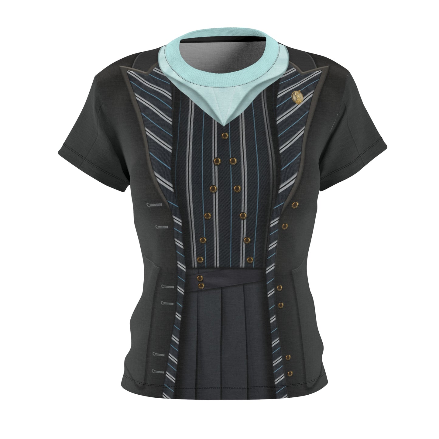 Elphaba Black Striped Shiz Uniform 2 Women's Shirt, Wicked Character Inspired Costume