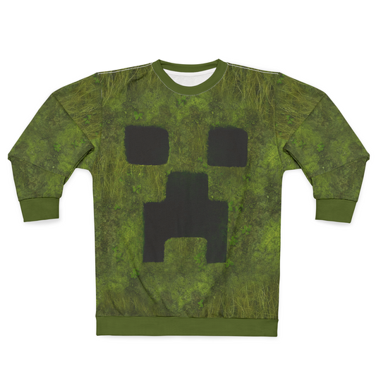 Creeper Face Cosplay Long Sleeve Shirt, The Overworld Game Character Inspired Costume