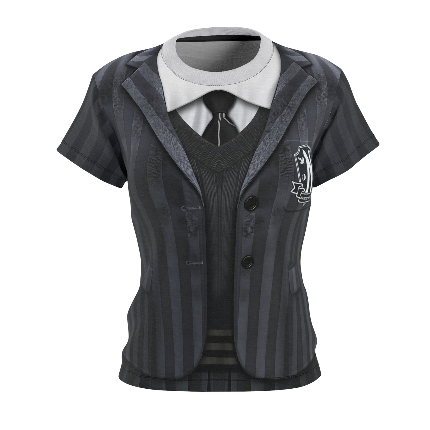 Addams Daughter Women's Shirt, Retro Black School Uniform Costume