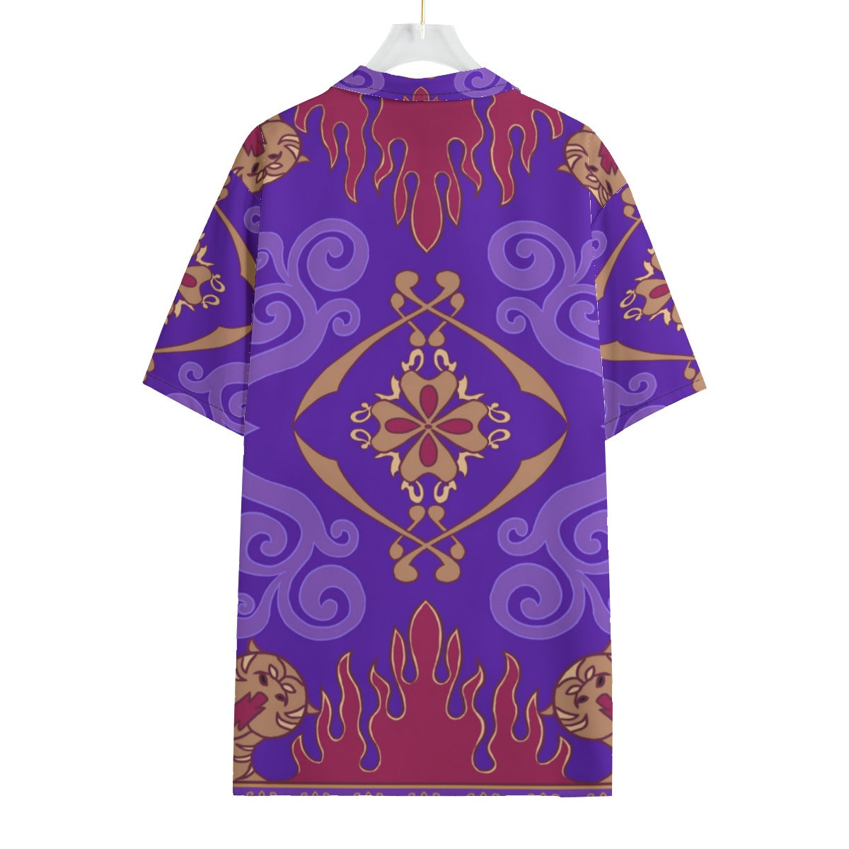 Magic Carpet Button Up Shirt, Persian Carpet Motif Pattern, Aladdin Inspired Cosplay, Movie Characters Costume, Disney Magic Kingdom Outfits