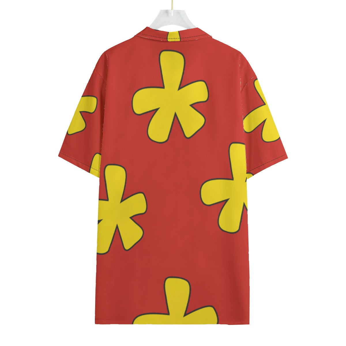Dale Chipmunk Button Up Shirt, Yellow Flower Hawaii Pattern, Chip and Dale Inspired Cosplay, Disney Rescue Ranger Costume, Beach Outfits