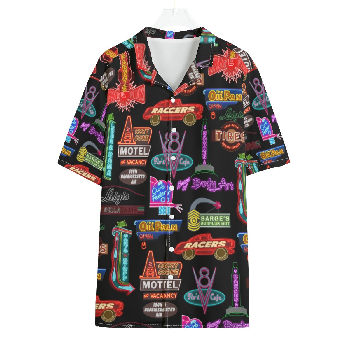 Pixar Cars Hawaiian Shirt, Cars Land Neon Button Up Shirt, Lightning McQueen Birthday, Disney Radiator Springs Racers, Summer Hawaii Outfits