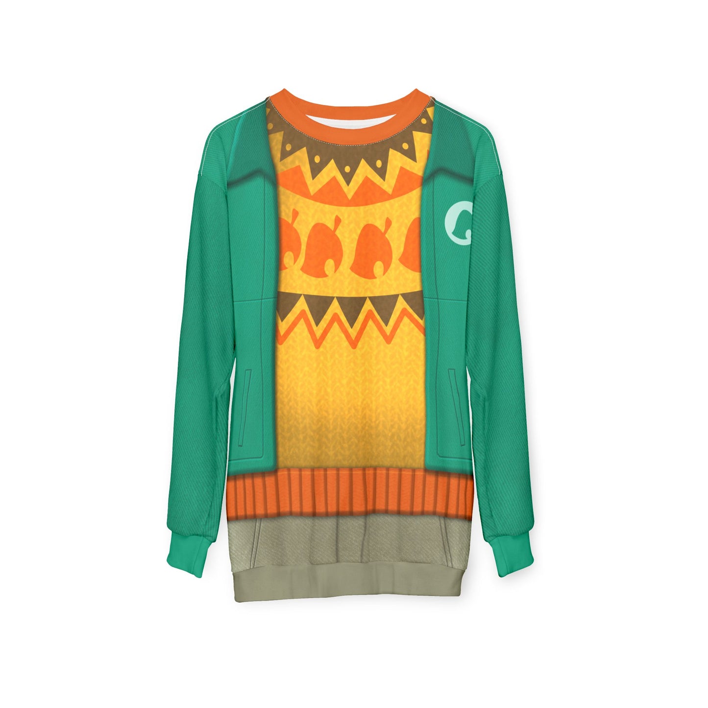 Nook Yellow Long Sleeve Shirt, Video Game Player Costume