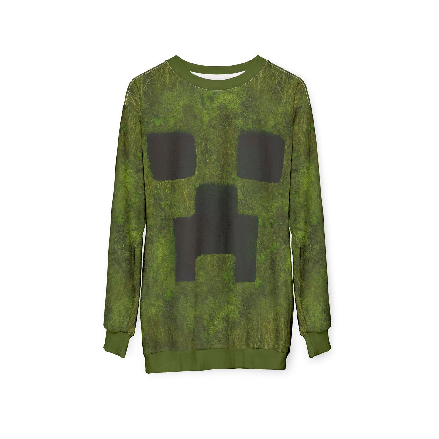 Creeper Face Cosplay Long Sleeve Shirt, The Overworld Game Character Inspired Costume
