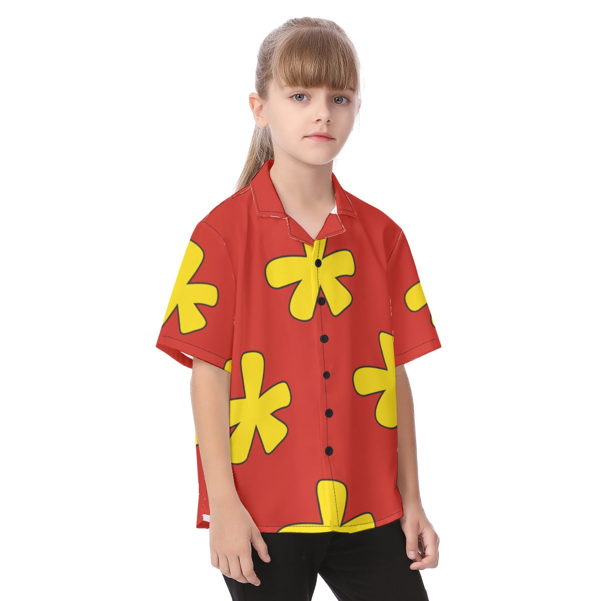 Dale Hawaiian Shirt, Double Trouble Button Up Kids Shirt, Yellow Flower Hawaii Pattern, Chip and Dale Outfit, Disney Summer Tee, Aloha Shirt