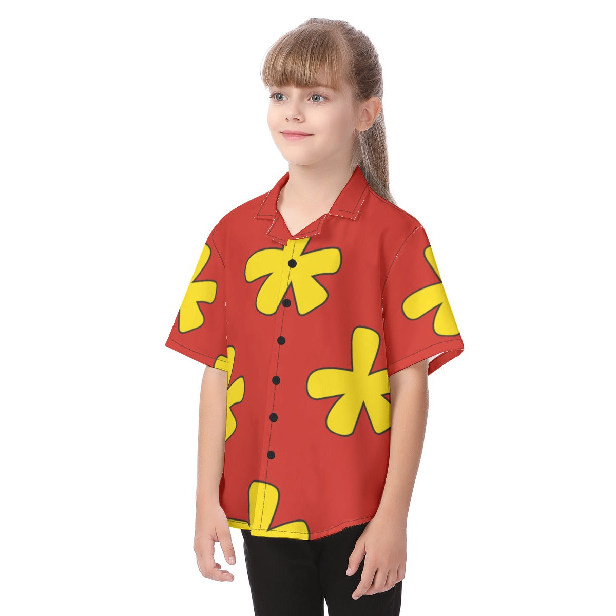 Dale Hawaiian Shirt, Double Trouble Button Up Kids Shirt, Yellow Flower Hawaii Pattern, Chip and Dale Outfit, Disney Summer Tee, Aloha Shirt