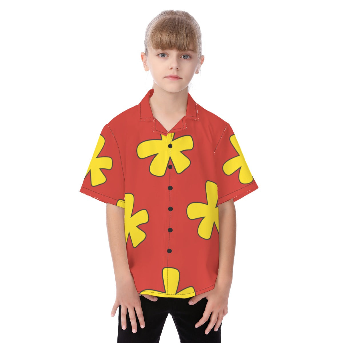Dale Hawaiian Shirt, Double Trouble Button Up Kids Shirt, Yellow Flower Hawaii Pattern, Chip and Dale Outfit, Disney Summer Tee, Aloha Shirt