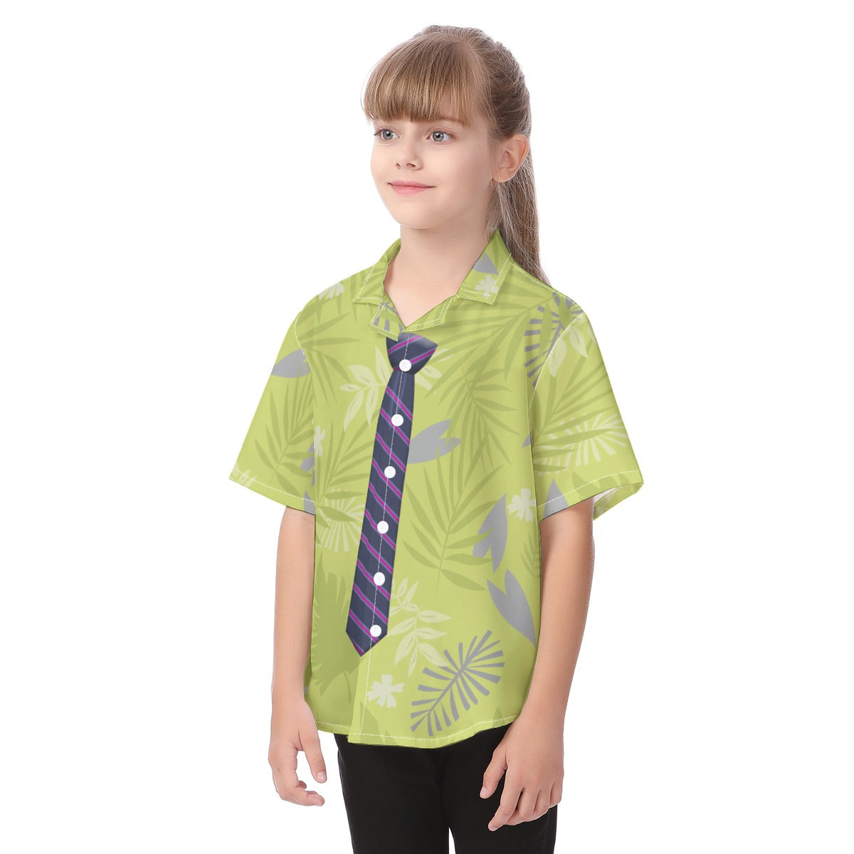 Nick Wilde Button Up Kid Shirt, Tropical Leaf Hawaii Pattern, Zootopia Cosplay, Aloha Family Outfit, Summer Trip Clothes, Disney Beach Vibes