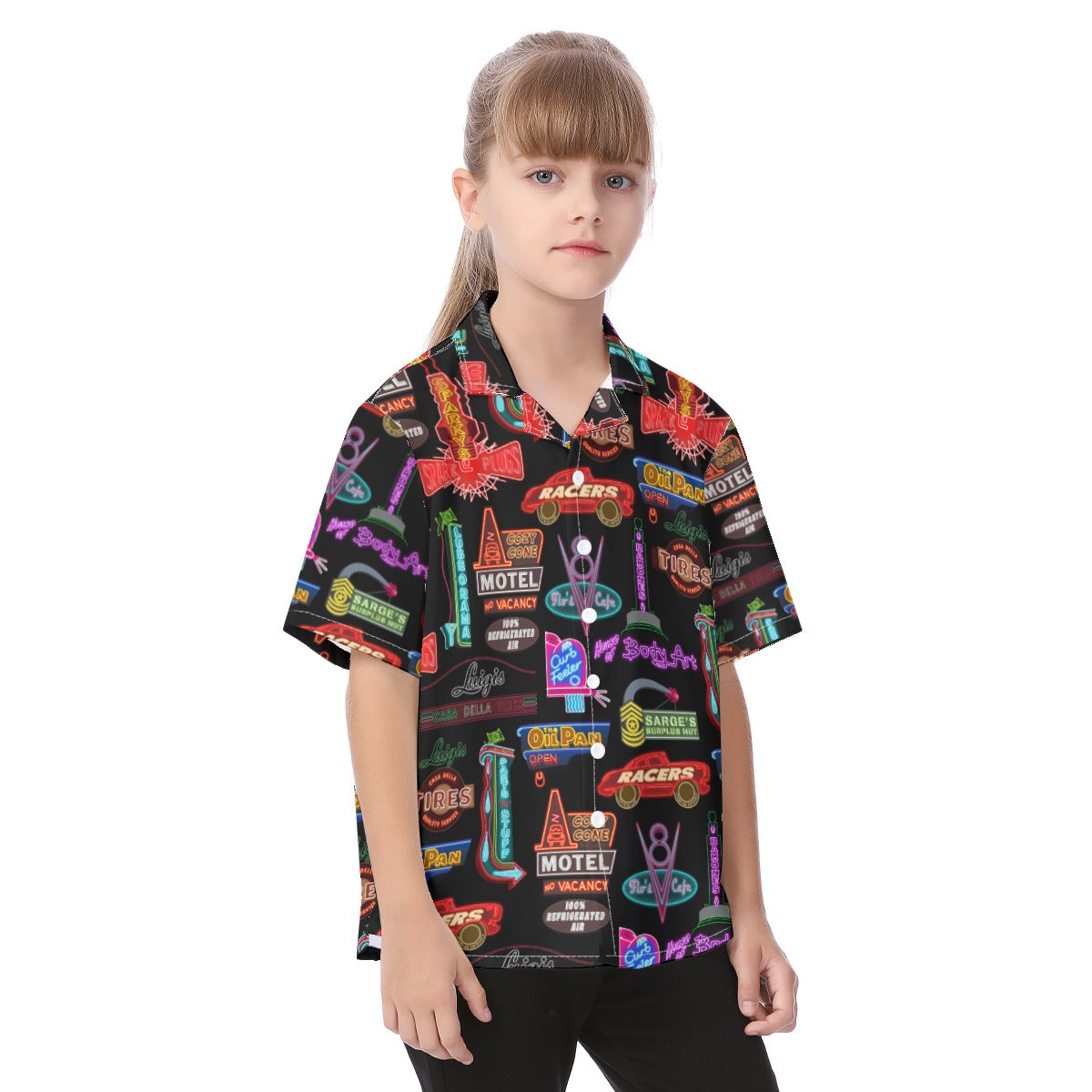 Cars Land Neon Shirt, Disney Hawaiian Kid Shirt, Pixar Button Up Shirt, Lightning McQueen Birthday, Radiator Springs Racers, Cozy Cone Motel