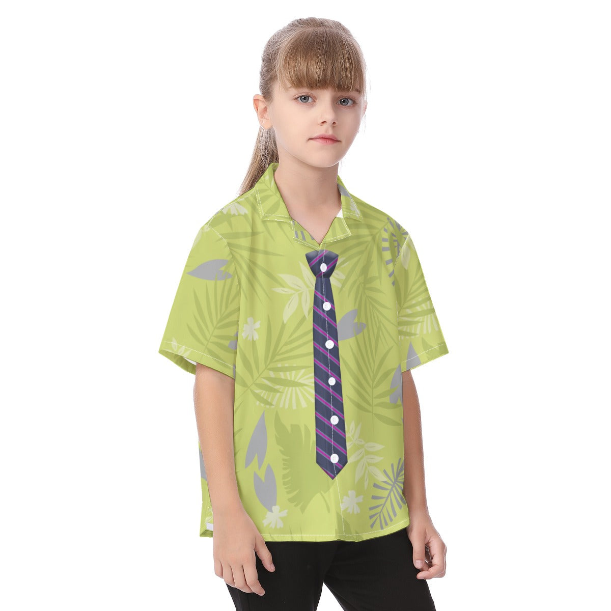 Nick Wilde Button Up Kid Shirt, Tropical Leaf Hawaii Pattern, Zootopia Cosplay, Aloha Family Outfit, Summer Trip Clothes, Disney Beach Vibes