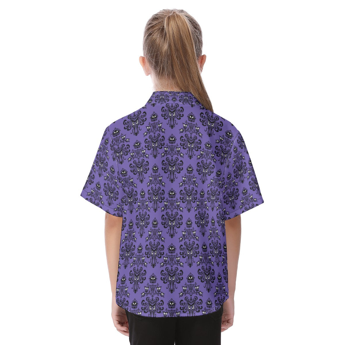 Haunted Mansion Kid Shirt, Halloween Button Up Cosplay, Disneyland Park Costume, Disney World Magic Kingdom Outfits, Summer Vacation T-shirt