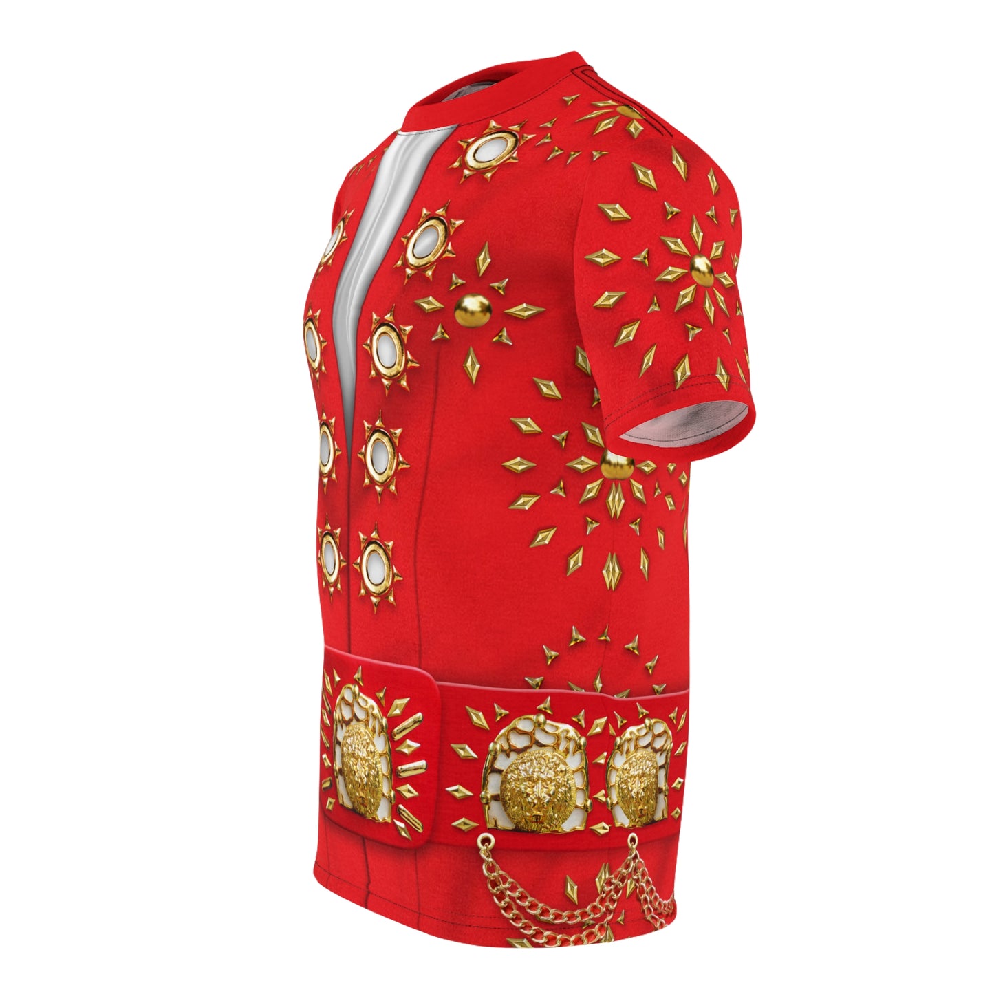 King of Rock Red & Gold Matador Shirt, Rock and Roll Legend Singer Inspired Costume