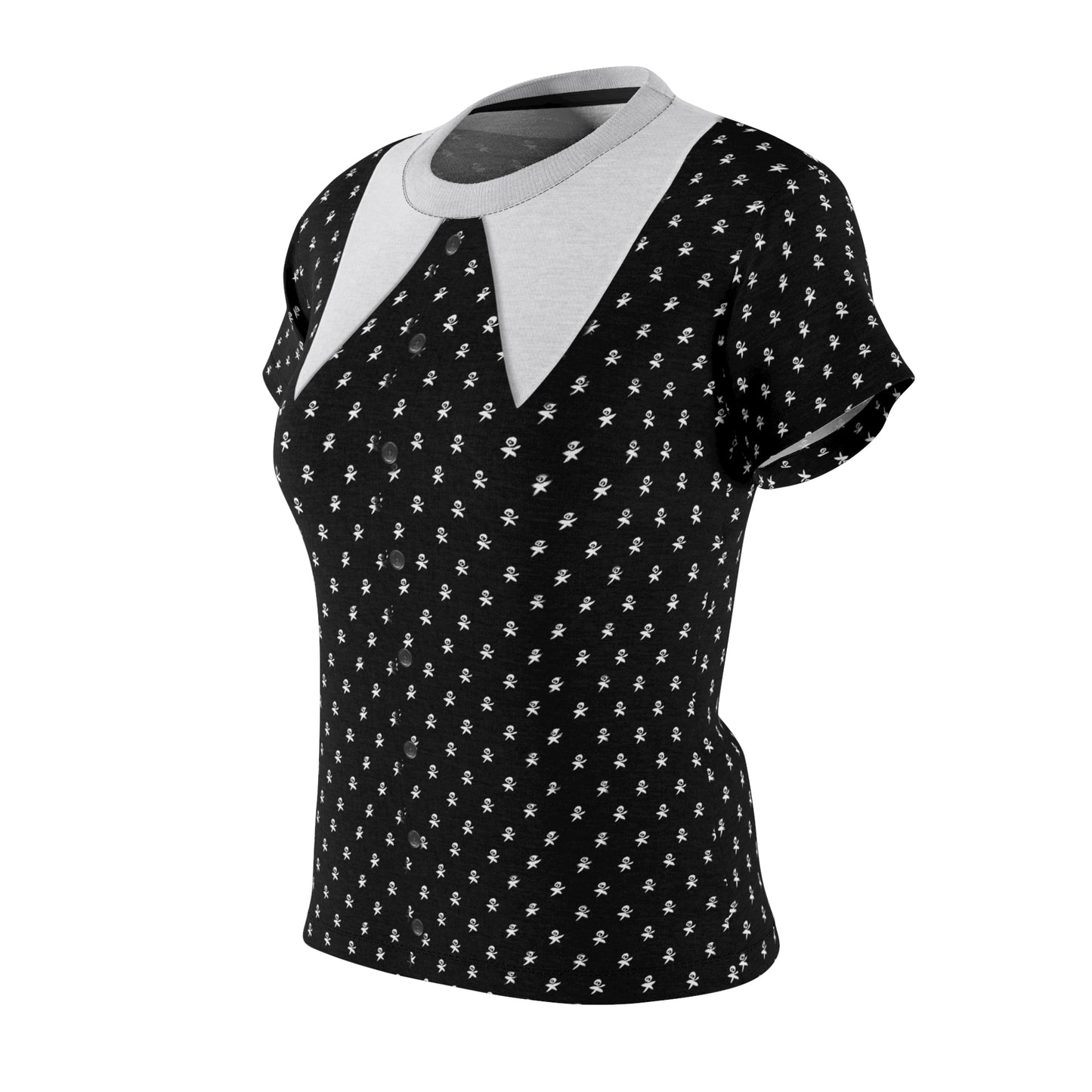Addams Daughter Polka Dot Women's Shirt, Halloween Comedy Movies Costume