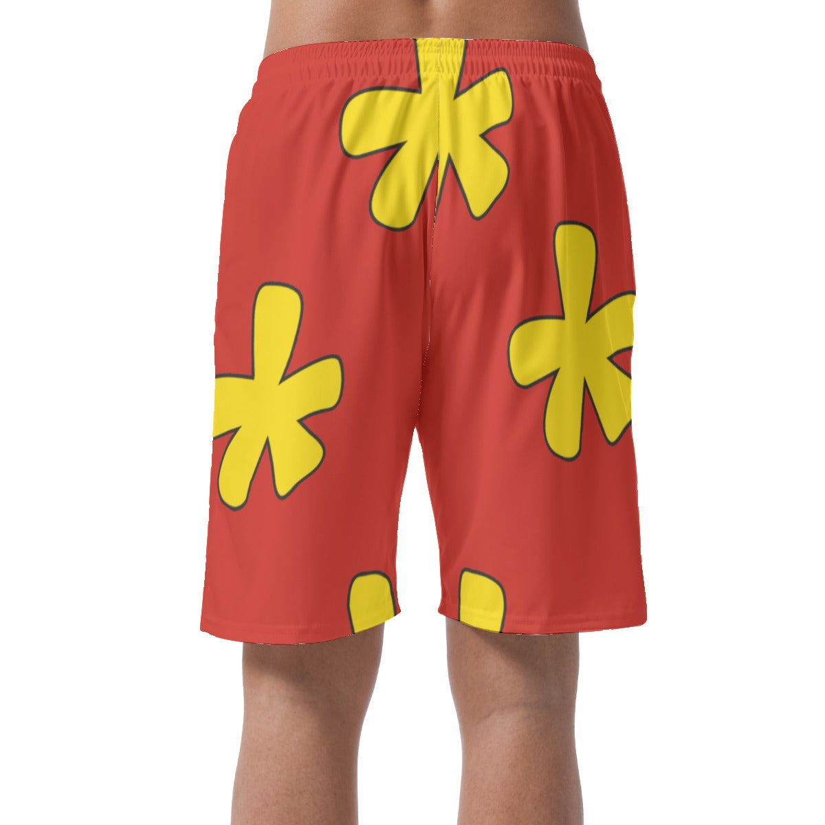 Dale Chipmunk Shorts, Yellow Flower Hawaii Pattern, Chip and Dale Cosplay, Disney Easy Shorts, Elastic Waistband Shorts, Summer Beach Trunk
