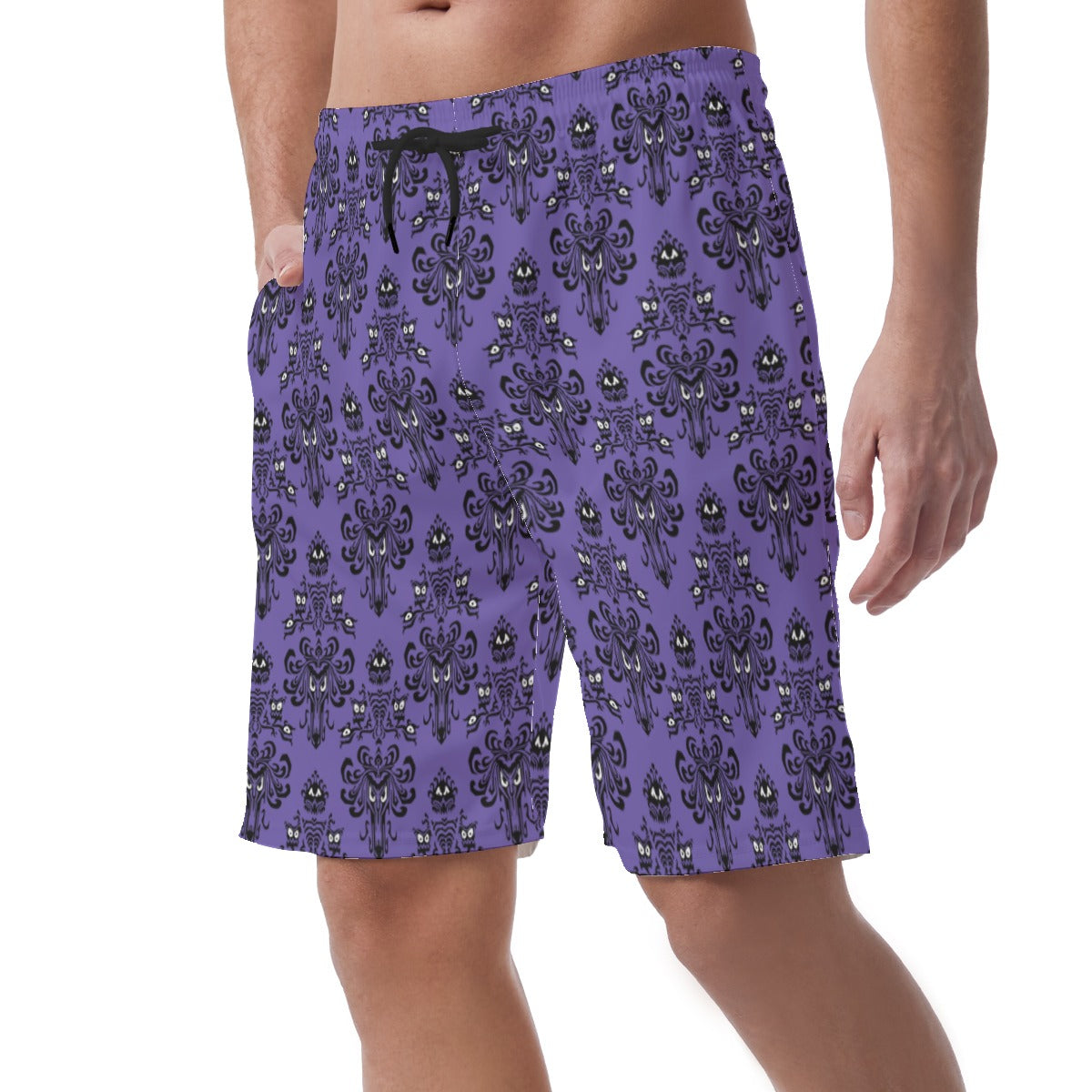 Haunted Mansion Shorts, Halloween Costume, Disney World Magic Kingdom Cosplay, Easy Summer Pants, Elastic Shorts, Disneyland Haunted House