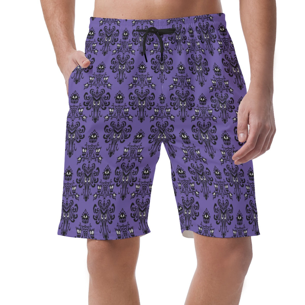 Haunted Mansion Shorts, Halloween Costume, Disney World Magic Kingdom Cosplay, Easy Summer Pants, Elastic Shorts, Disneyland Haunted House