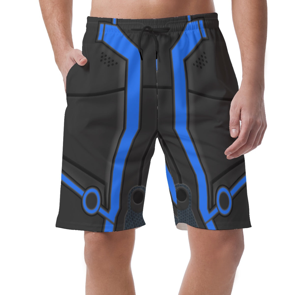 Tron Pants, Tron Legacy Costume, Sam Flynn Cosplay, Disney Fantasy Sci Fi Film, Halloween Gifts, Easy Comfy Shorts, Elastic Waistband Shorts