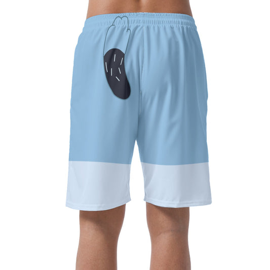 Bandit Heeler Easy Shorts, Light Blue Heeler and Black Tail Cosplay, Cartoon Pants, Cattle Dog Dad Costume, Running Outfit, Father Day Gifts