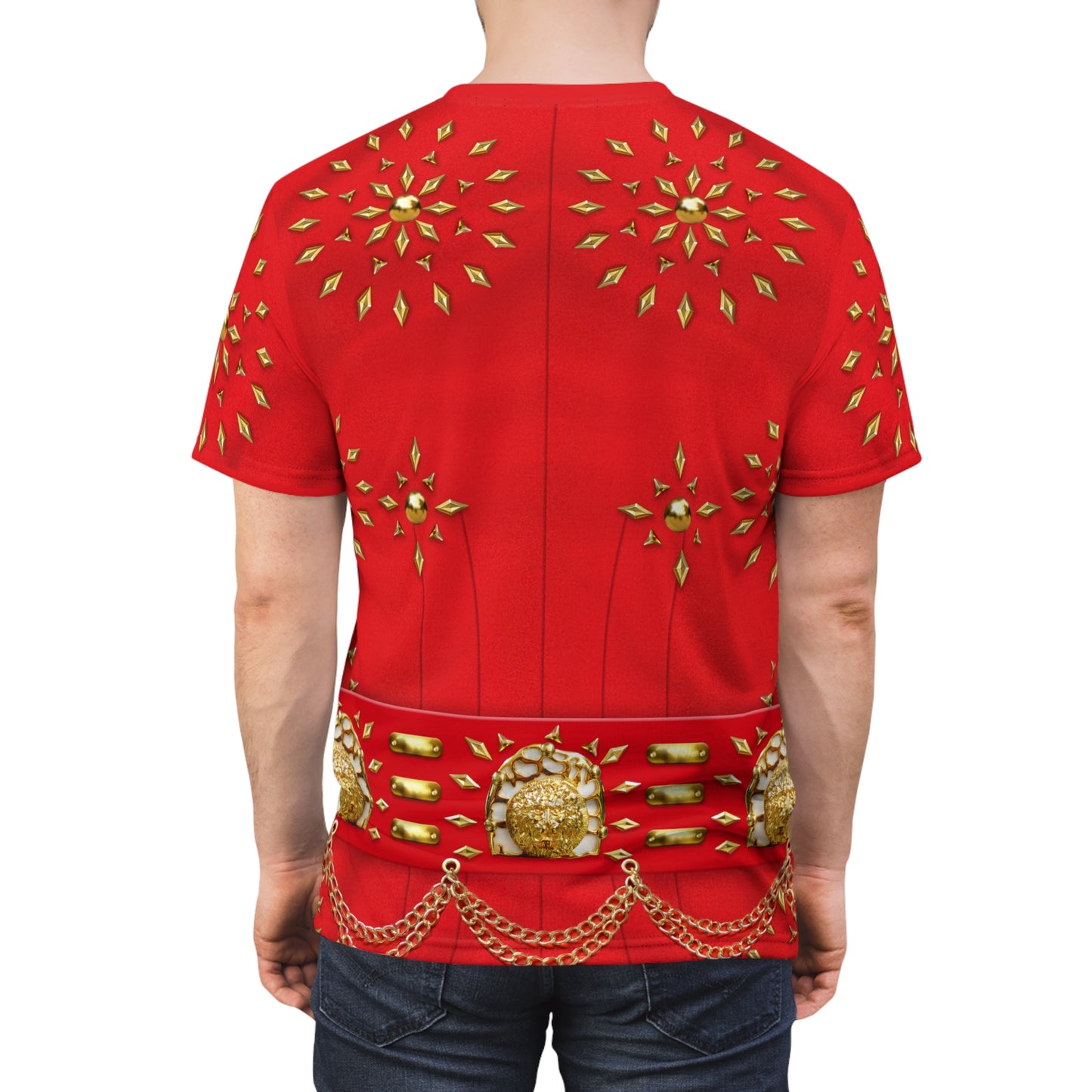 King of Rock Red & Gold Matador Shirt, Rock and Roll Legend Singer Inspired Costume