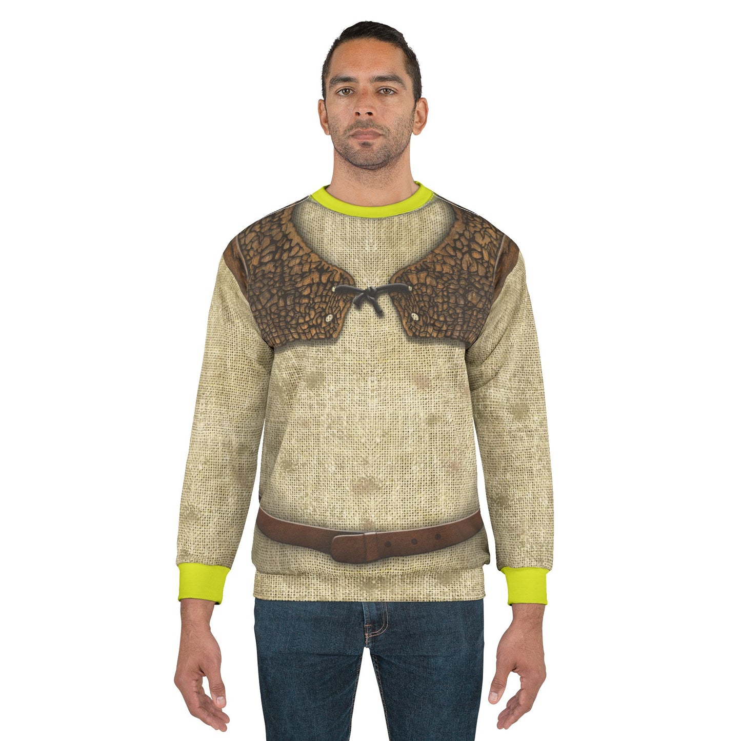 Green Giant Ogre Long Sleeve Shirt, Kingdom Far Far Away Costume